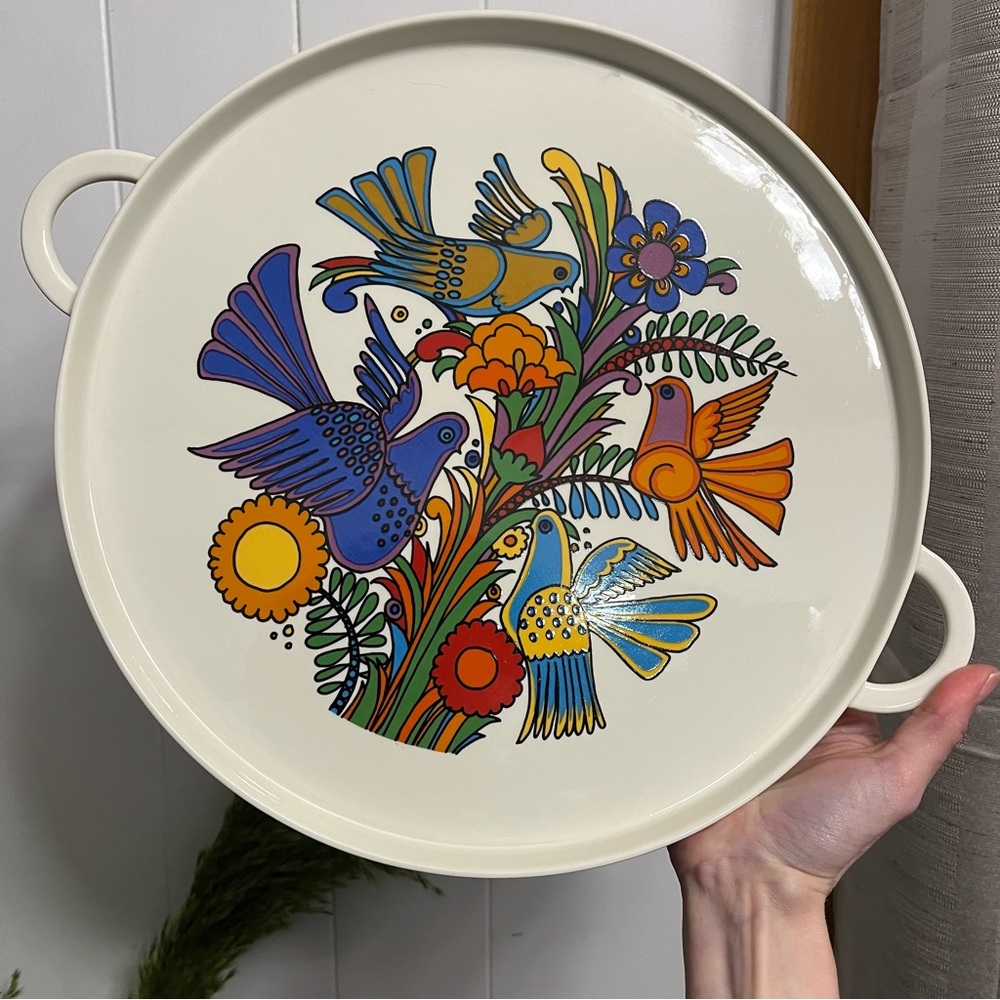 Villeroy Boch Acapulco Serving Platter Tray Handles Birds Porcelain Luxembourg - Picture 6 of 7